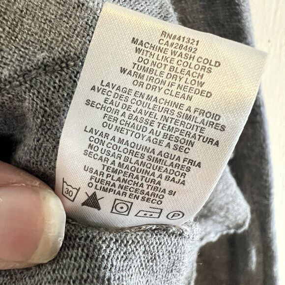 RVCA Cardigan Lightweight Cut Out Twist Back Sz Small Gray Long Sleeve - Picture 4 of 6